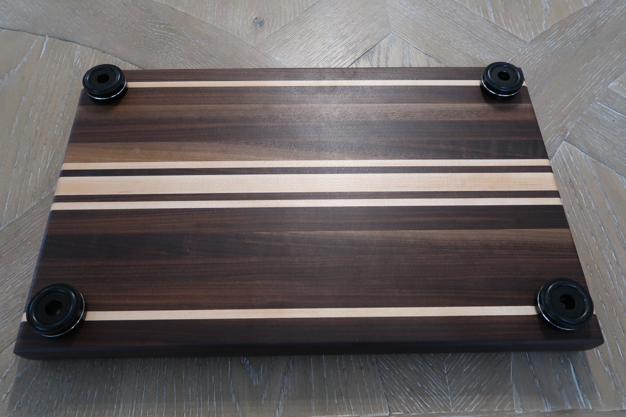 BLACK WALNUT & MAPLE CUSTOM CUTTING BOARD