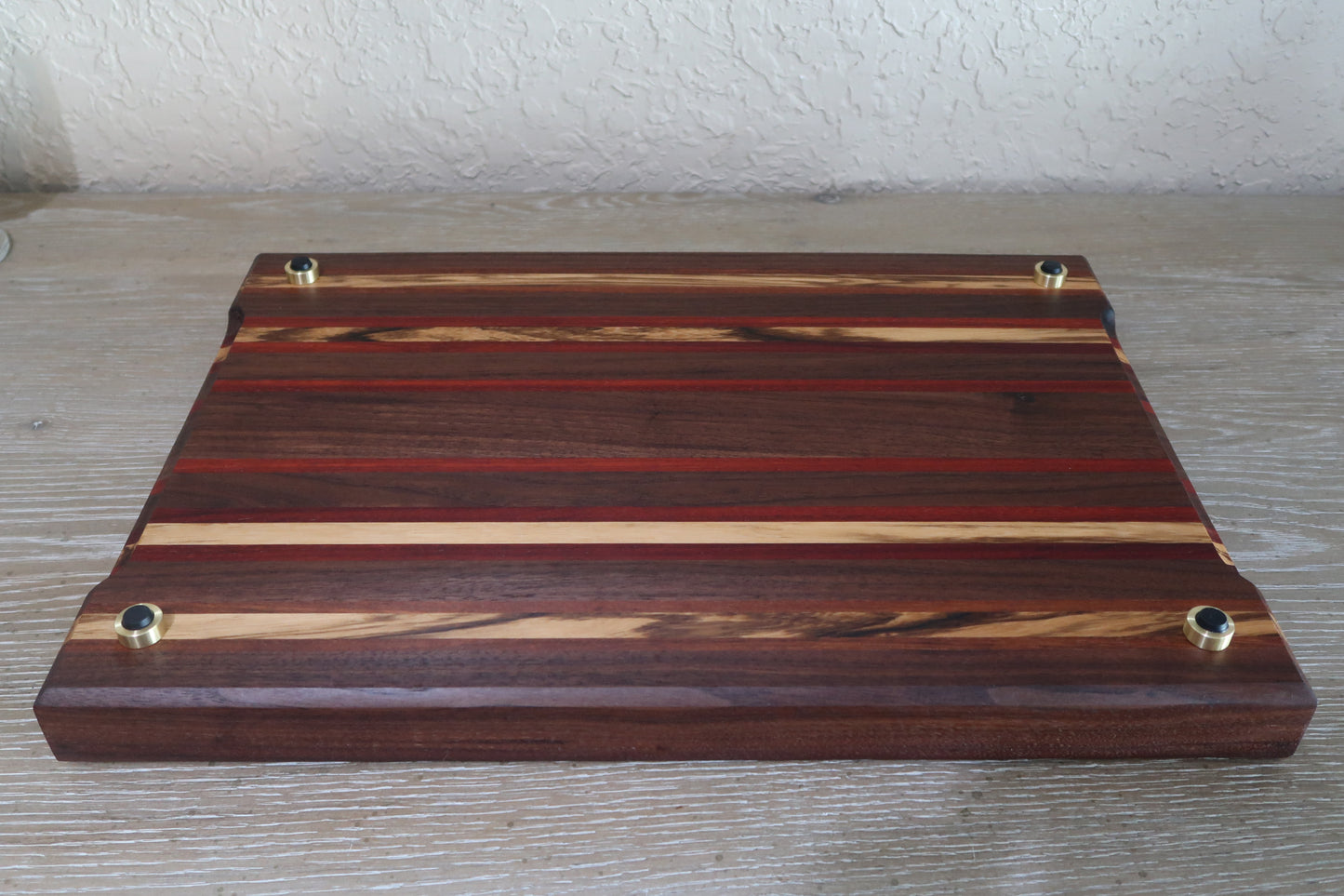 WALNUT BRAZILIAN CHERRY MAPLE PADUK ZEBRAWOOD BUTCHER BLOCK CUTTING BOARD