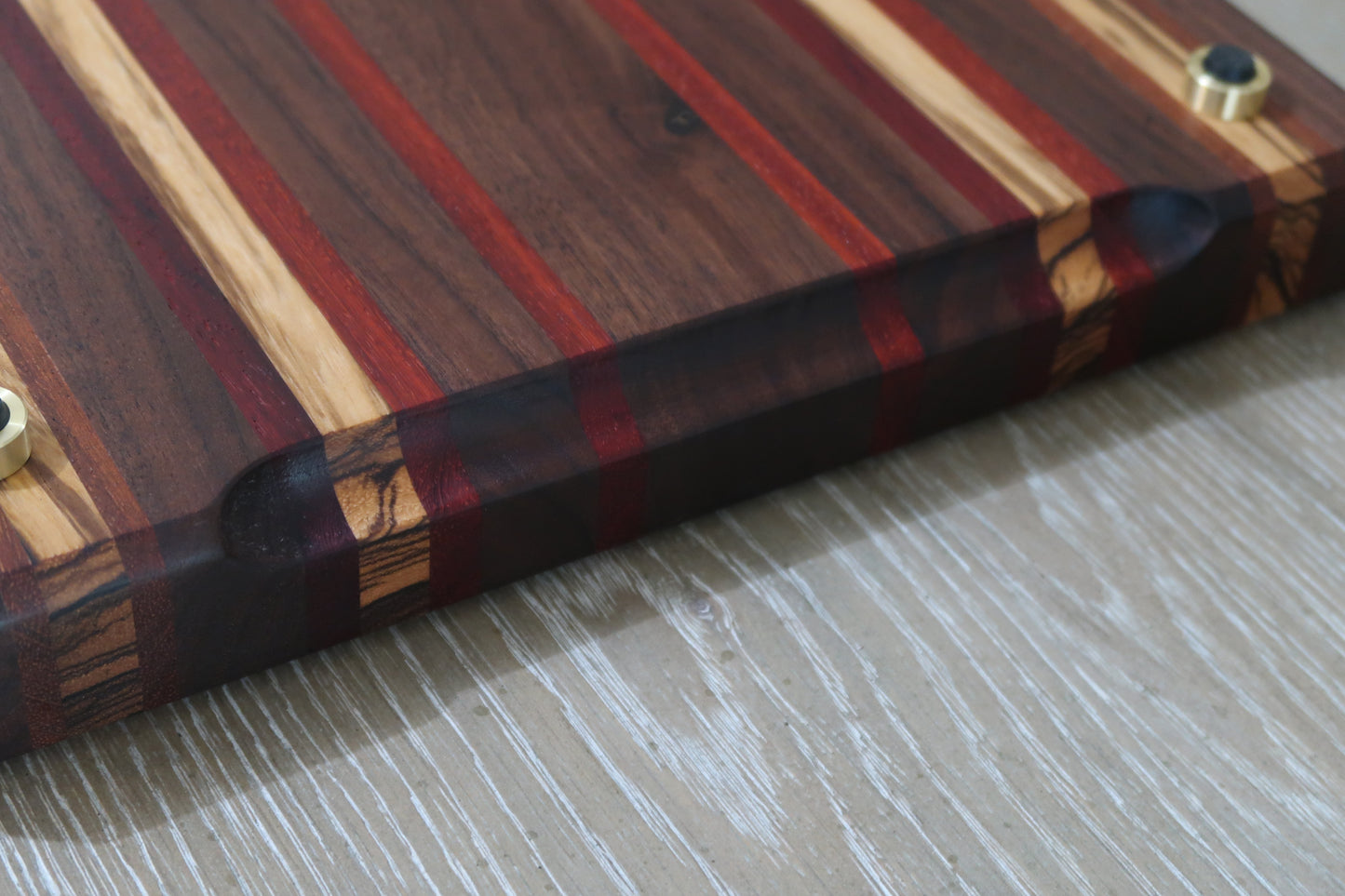 WALNUT BRAZILIAN CHERRY MAPLE PADUK ZEBRAWOOD BUTCHER BLOCK CUTTING BOARD