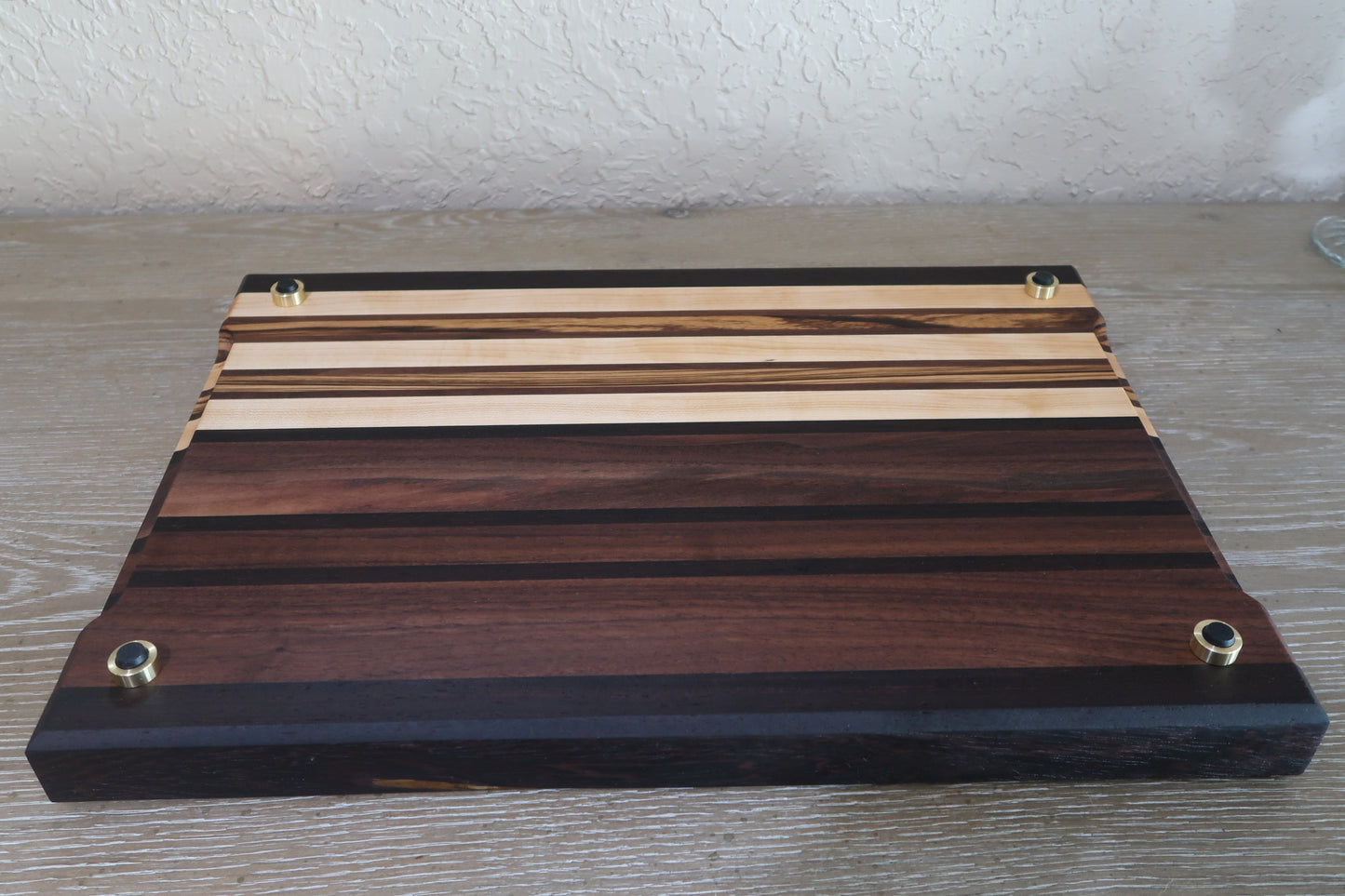 WALNUT WENGE MAPLE ZEBRAWOOD BUTCHER BLOCK CUTTING BOARD