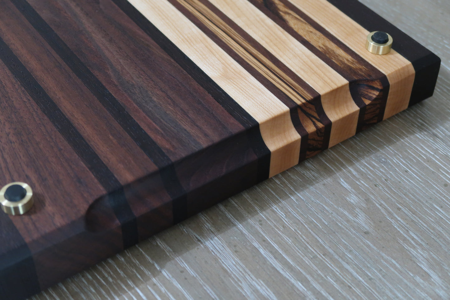 WALNUT WENGE MAPLE ZEBRAWOOD BUTCHER BLOCK CUTTING BOARD