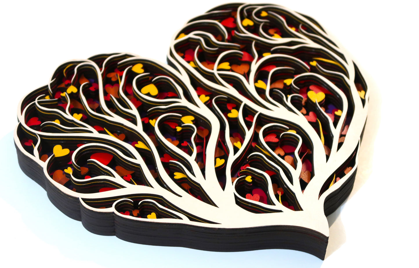 THE LOVE TREE 3-D LASER CUT MANDALA ZENTANGLE WALL ART