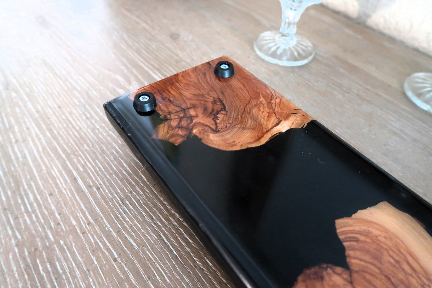 OLIVEWOOD & KOKUYO BLACK RESIN SUSHI/CHARCUTERIE/CHEESEBOARD