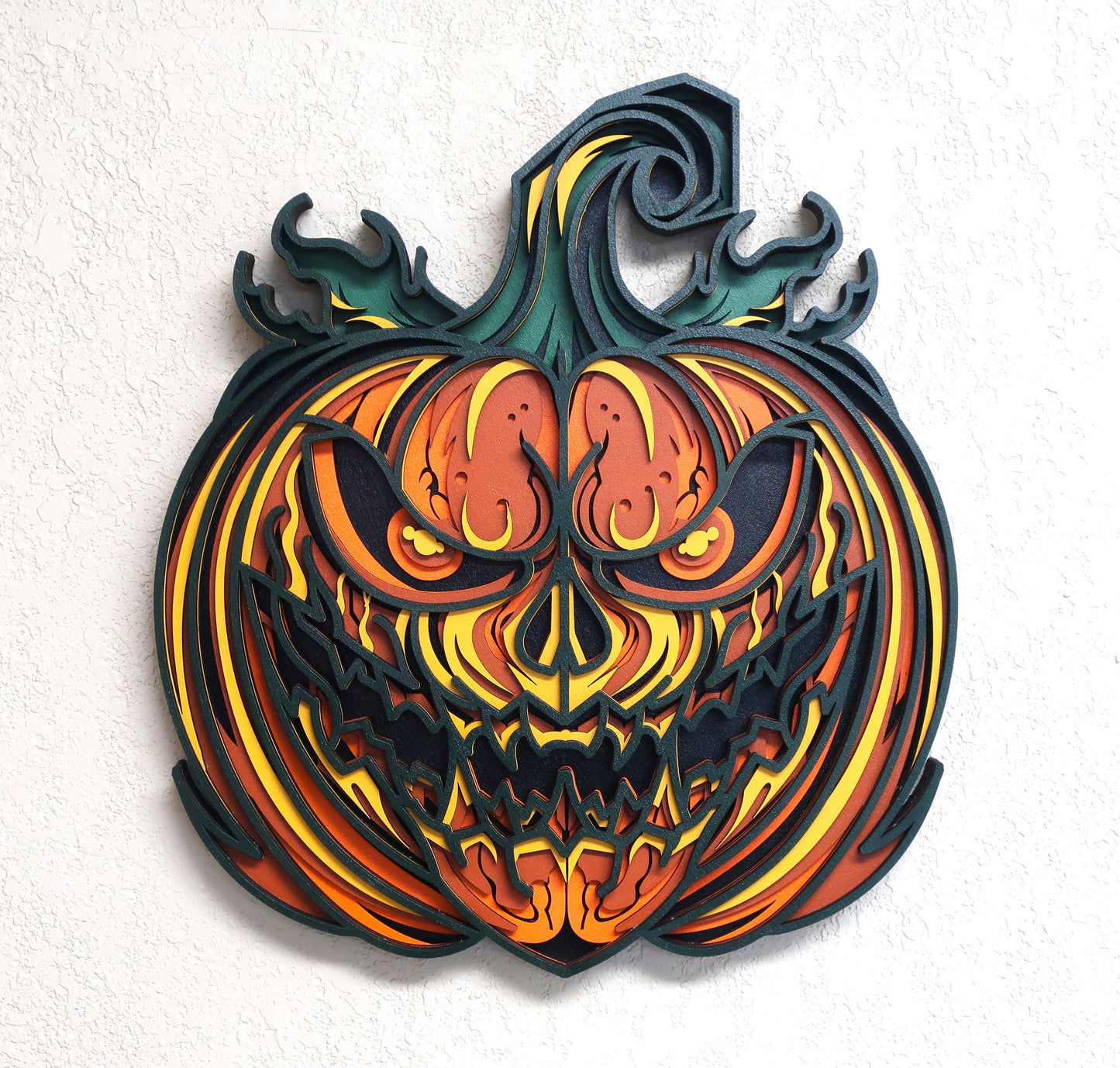 HALLOWEEN PUMPKIN MULTILAYER 3-D WALL ART