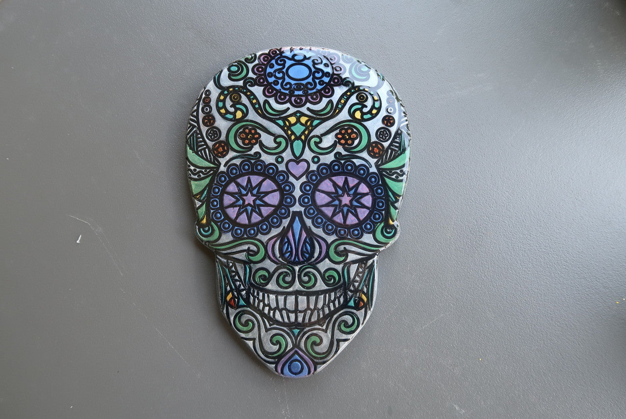 SUGAR SKULL WALL ART RESIN & MICA POWDER