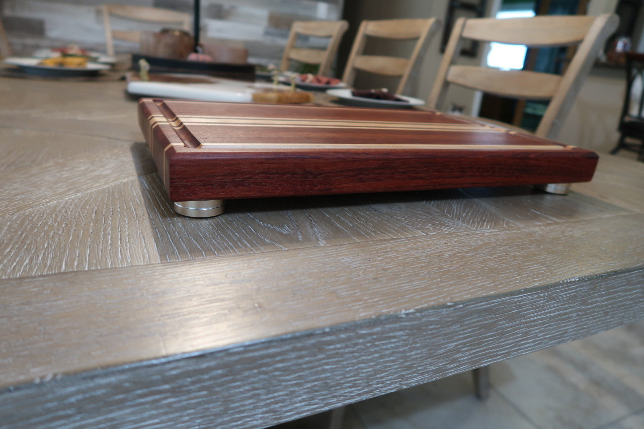 BRAZILIAN CHERRY & MAPLE CUSTOM CUTTING BOARD