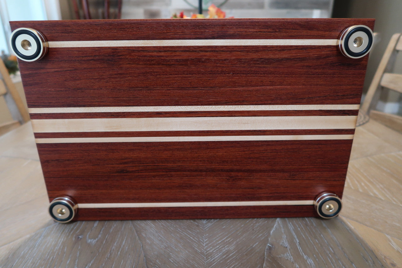 BRAZILIAN CHERRY & MAPLE CUSTOM CUTTING BOARD