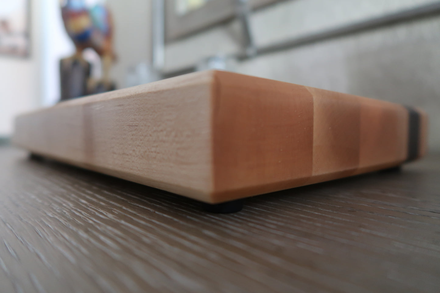 MAPLE WITH BRAZILIAN CHERRY & WENGE "TEQUILA" BAR TOP CUTTING BOARD