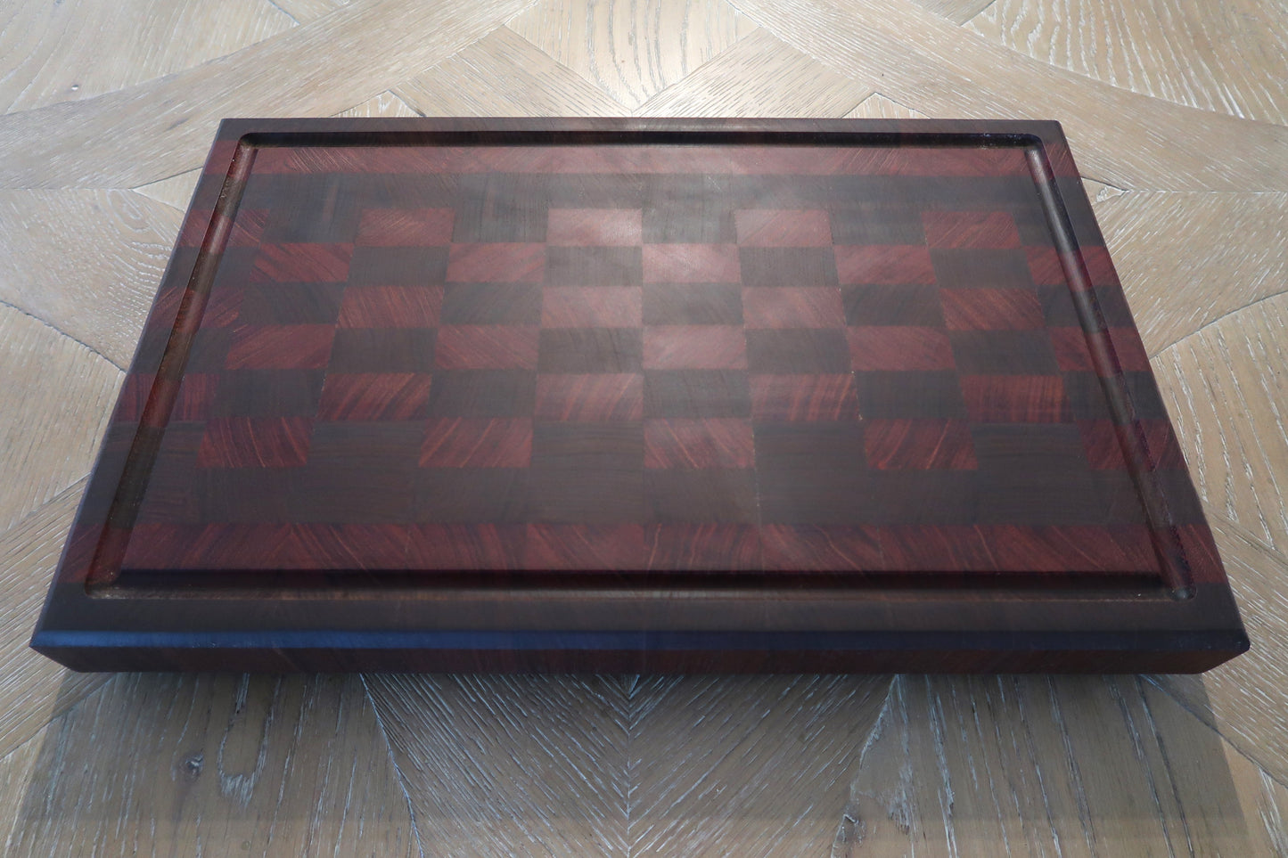 WALNUT & BRAZILIAN CHERRY END GRAIN  BUTCHER BLOCK CUTTING BOARD