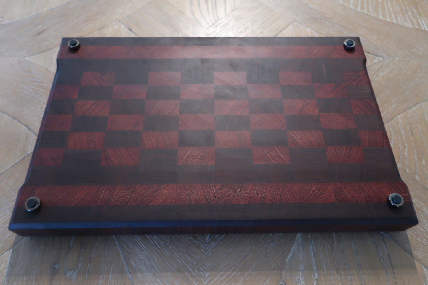 WALNUT & BRAZILIAN CHERRY END GRAIN  BUTCHER BLOCK CUTTING BOARD