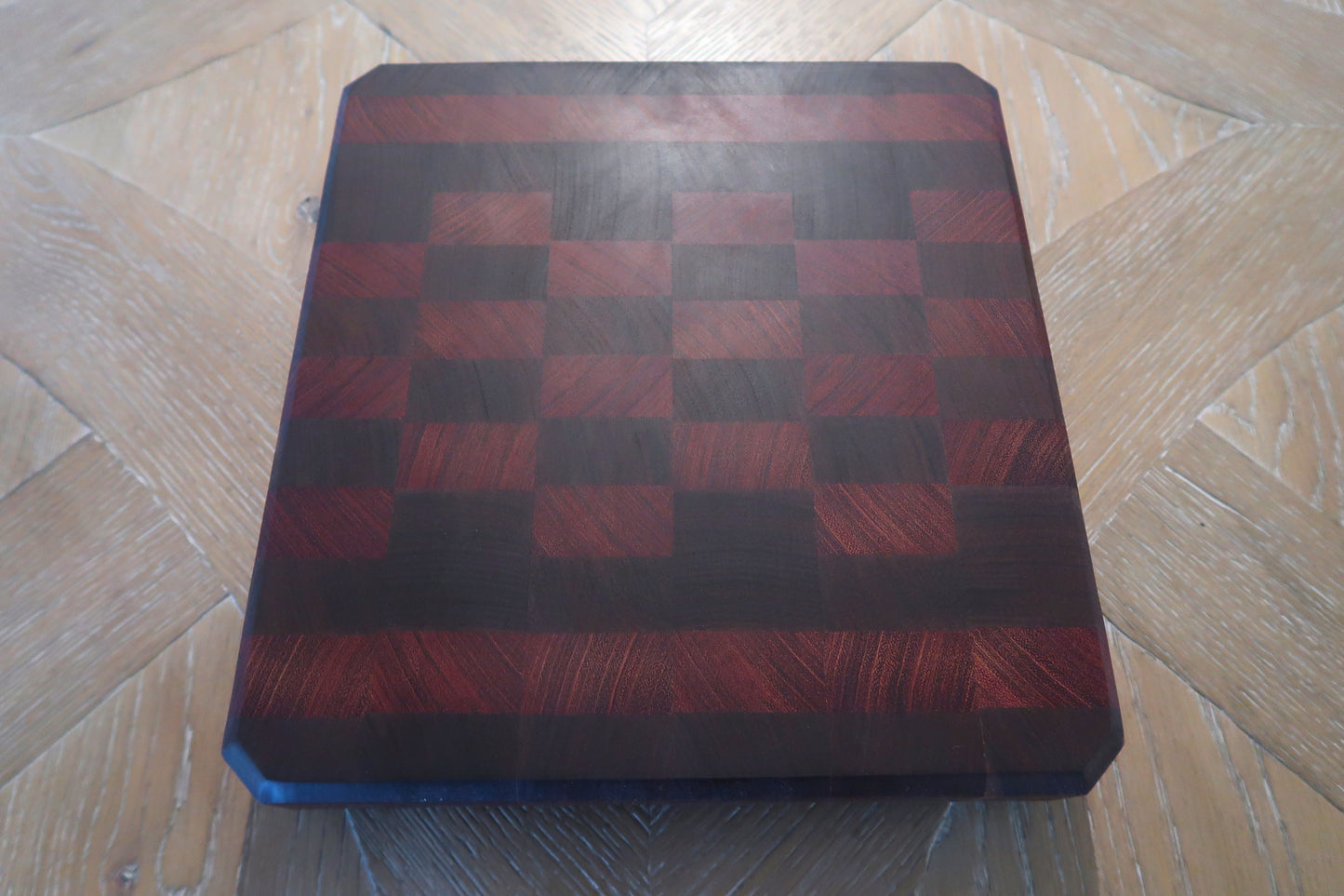 WALNUT & BRAZILIAN CHERRY END GRAIN BUTCHER BLOCK CUTTING BOARD