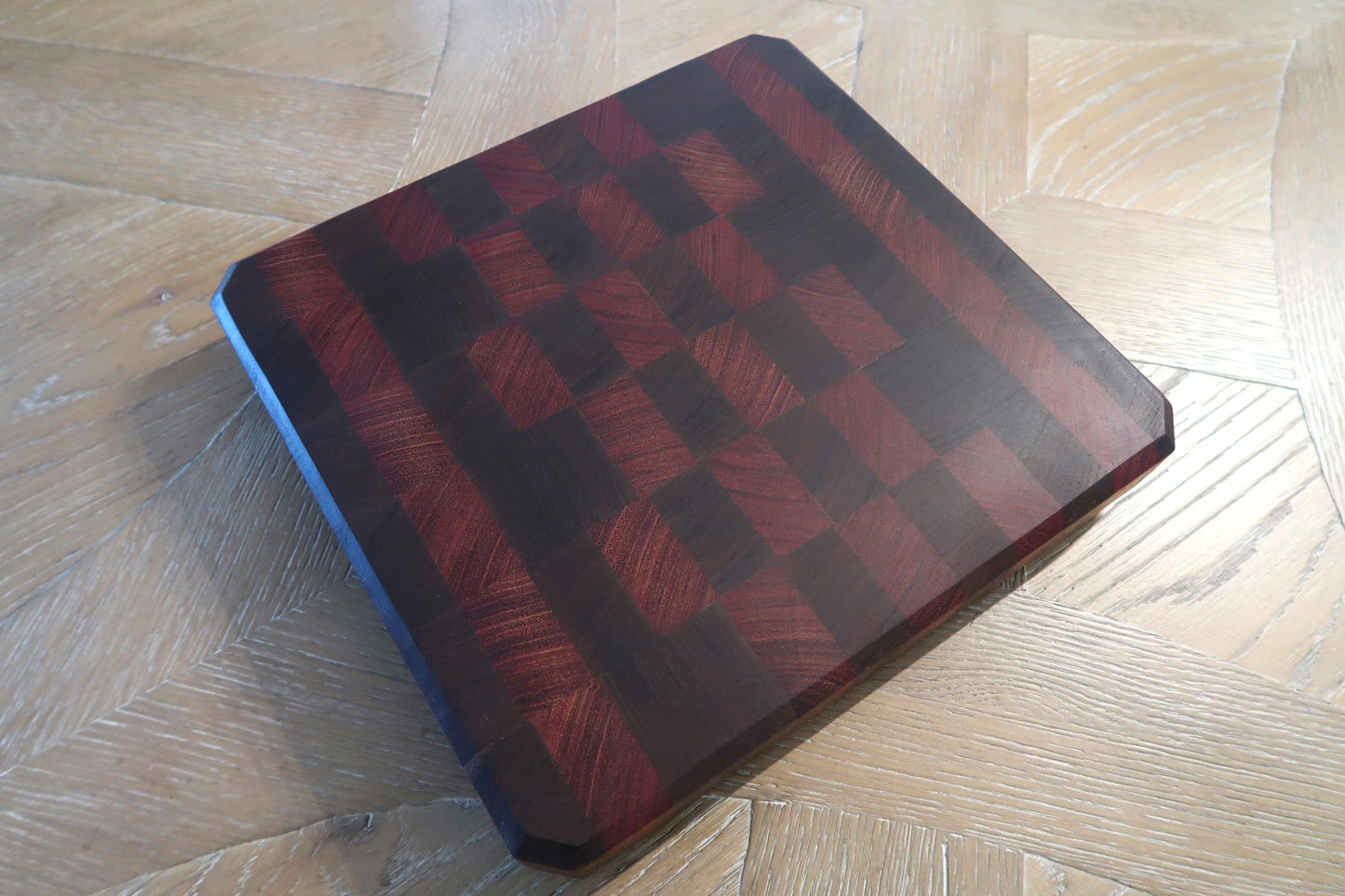 WALNUT & BRAZILIAN CHERRY END GRAIN BUTCHER BLOCK CUTTING BOARD