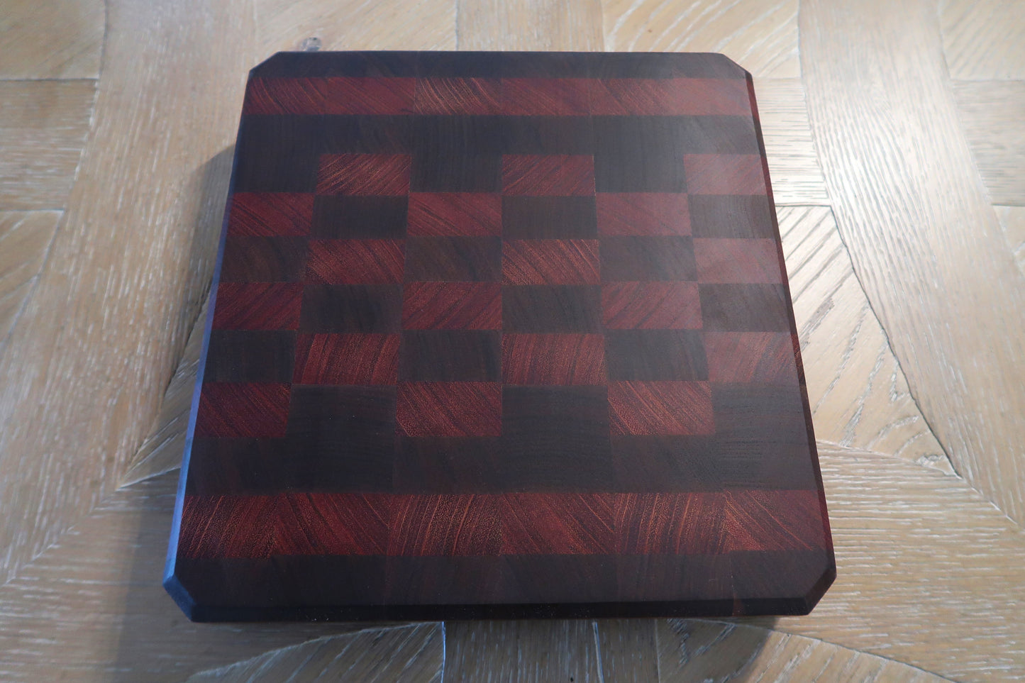 WALNUT & BRAZILIAN CHERRY END GRAIN BUTCHER BLOCK CUTTING BOARD