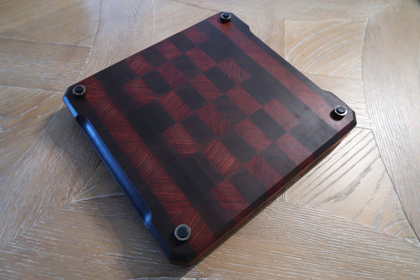 WALNUT & BRAZILIAN CHERRY END GRAIN BUTCHER BLOCK CUTTING BOARD
