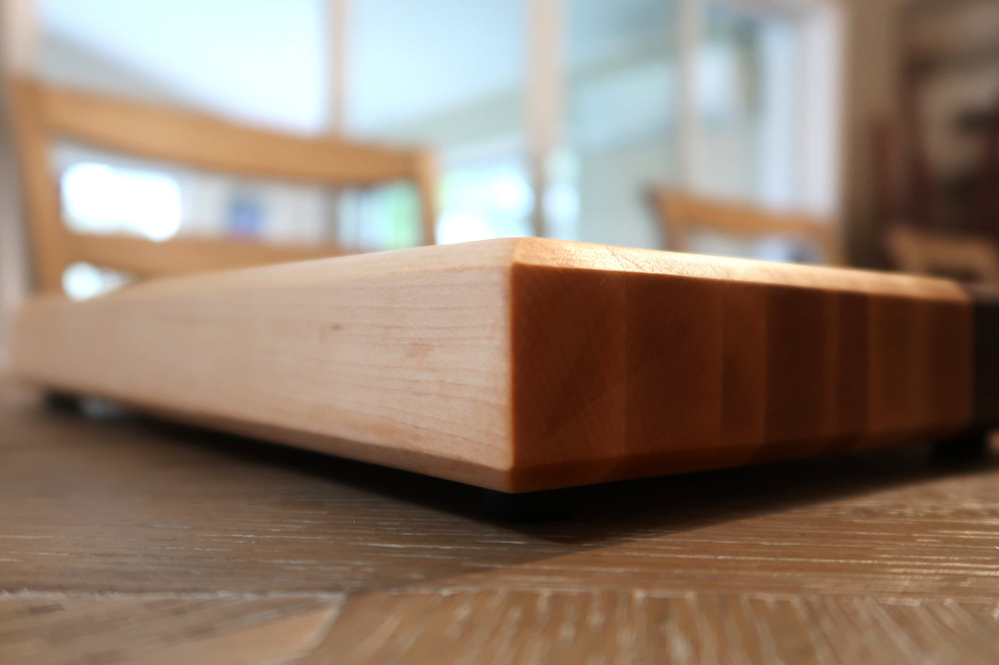 MAPLE WITH BRAZILIAN CHERRY & WALNUT "TEQUILA" BAR TOP CUTTING BOARD