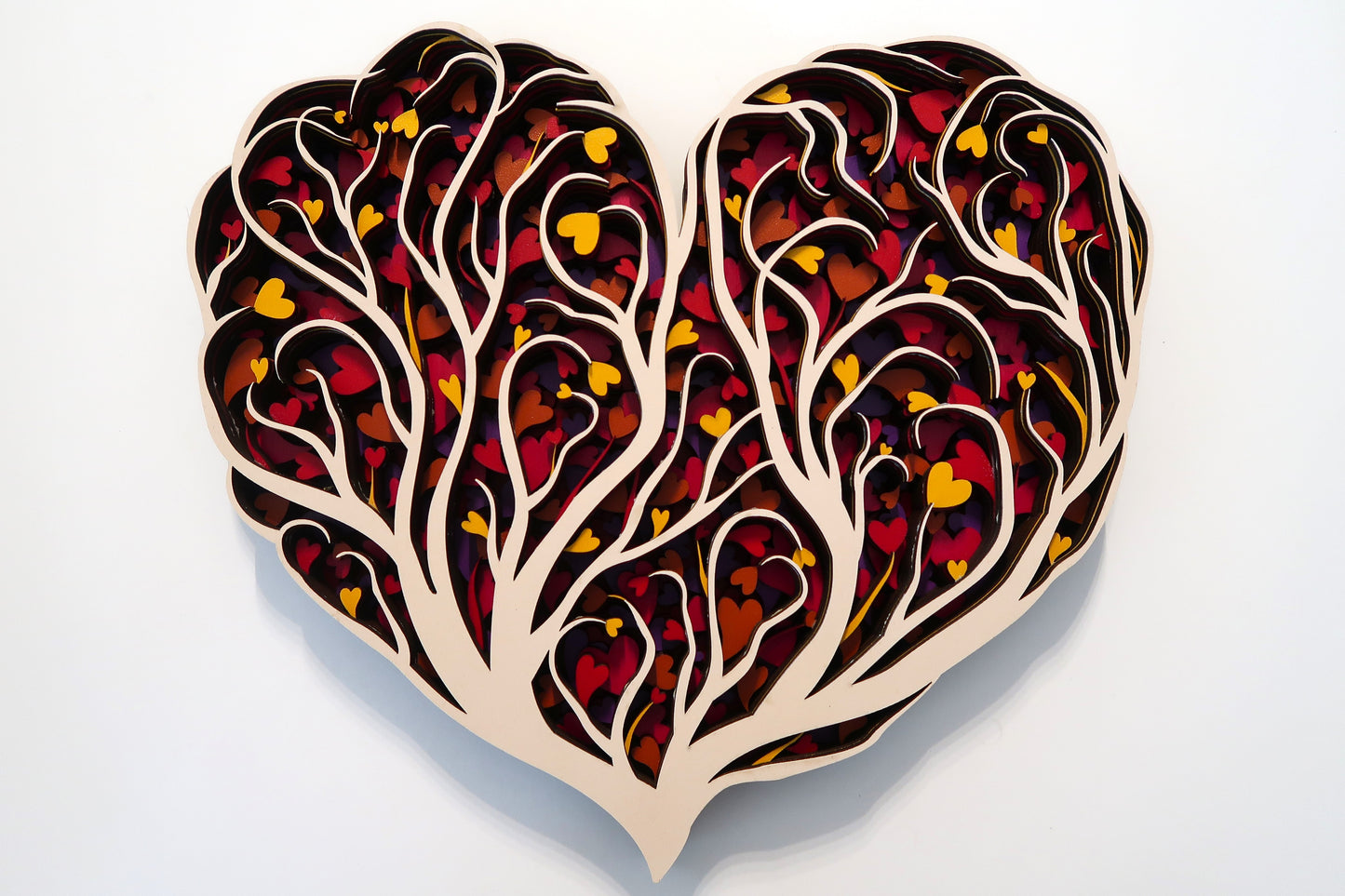 THE LOVE TREE 3-D LASER CUT MANDALA ZENTANGLE WALL ART