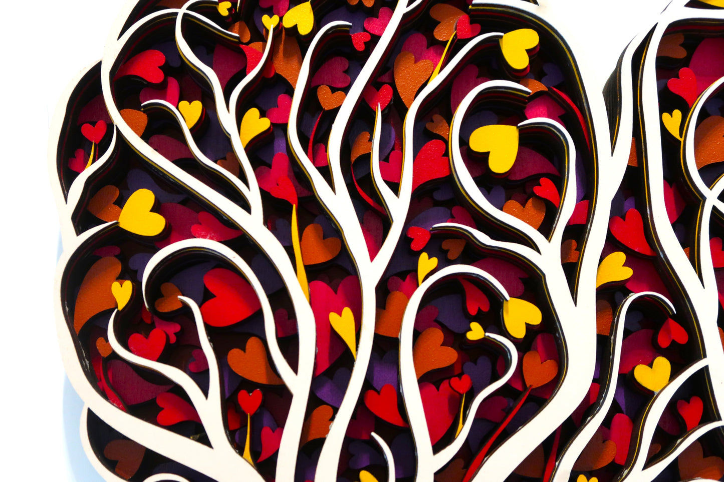 THE LOVE TREE 3-D LASER CUT MANDALA ZENTANGLE WALL ART
