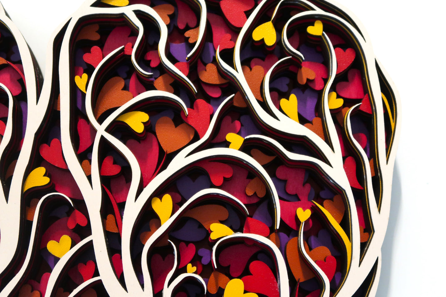 THE LOVE TREE 3-D LASER CUT MANDALA ZENTANGLE WALL ART