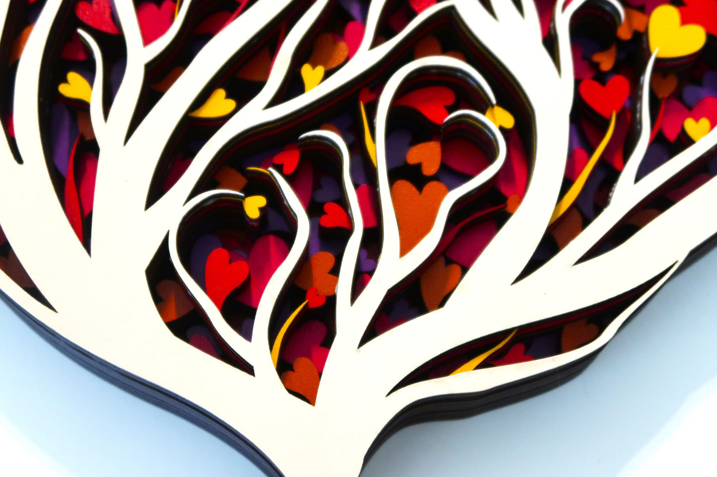 THE LOVE TREE 3-D LASER CUT MANDALA ZENTANGLE WALL ART