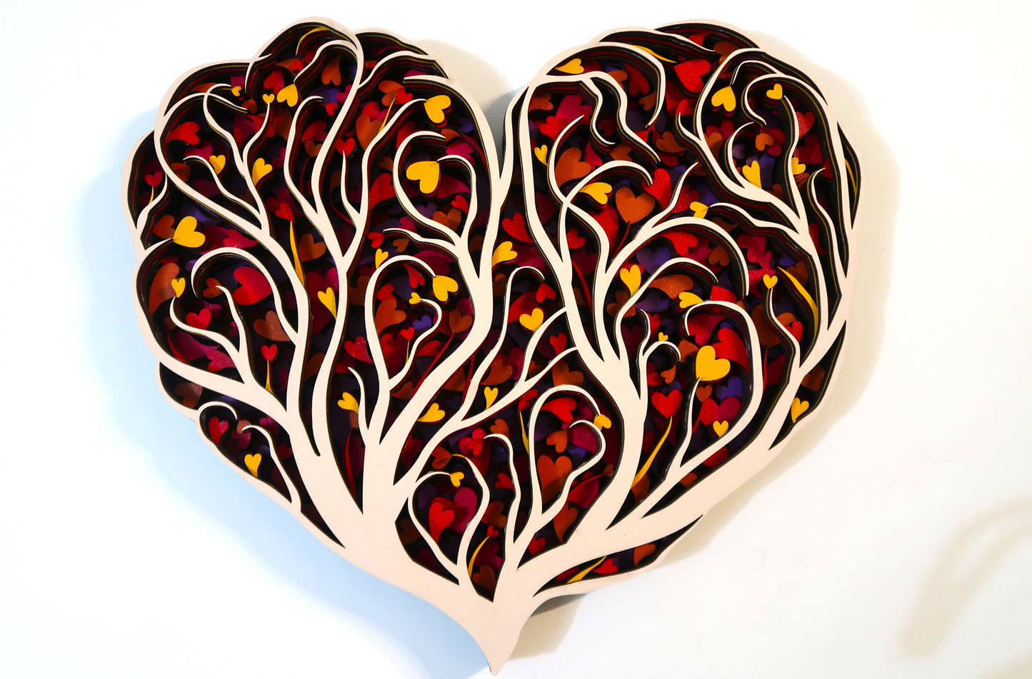 THE LOVE TREE 3-D LASER CUT MANDALA ZENTANGLE WALL ART