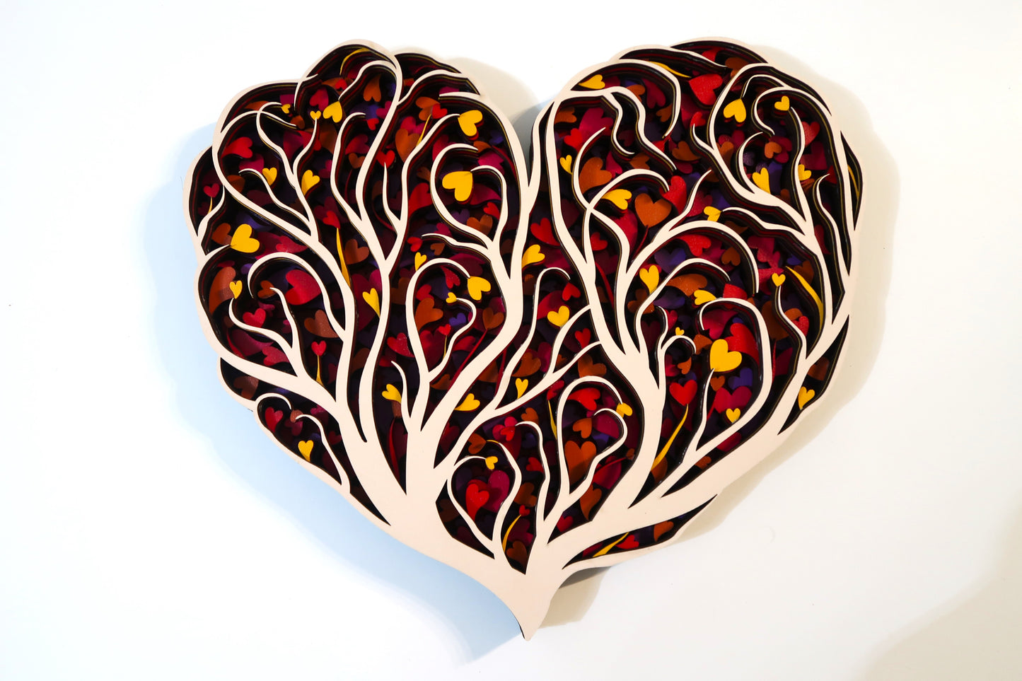 THE LOVE TREE 3-D LASER CUT MANDALA ZENTANGLE WALL ART