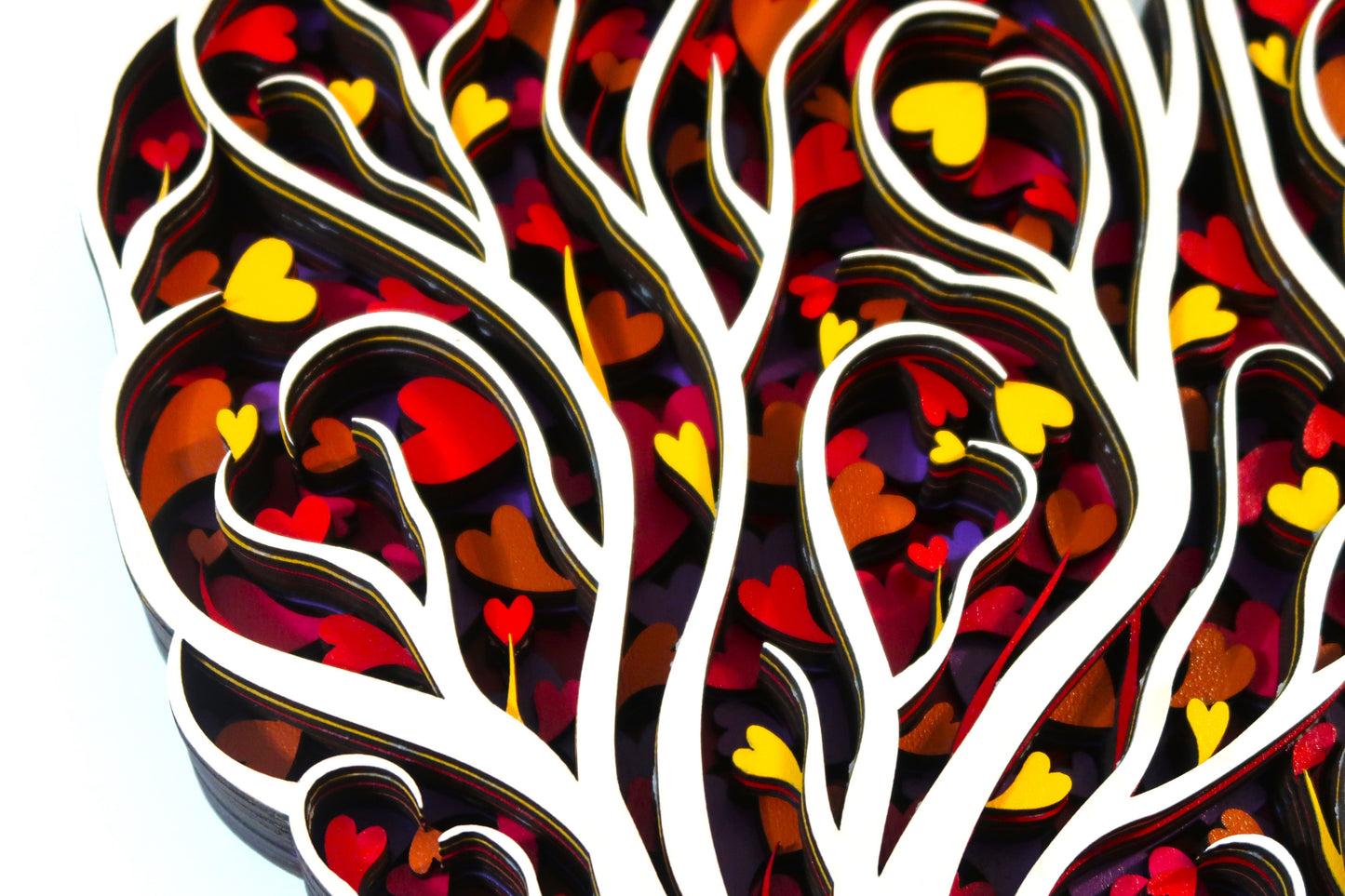 THE LOVE TREE 3-D LASER CUT MANDALA ZENTANGLE WALL ART