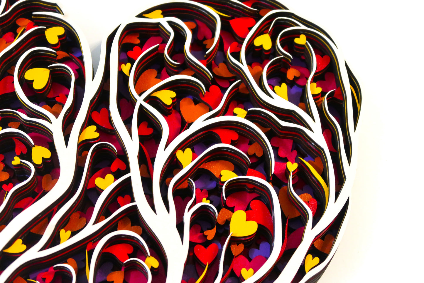 THE LOVE TREE 3-D LASER CUT MANDALA ZENTANGLE WALL ART