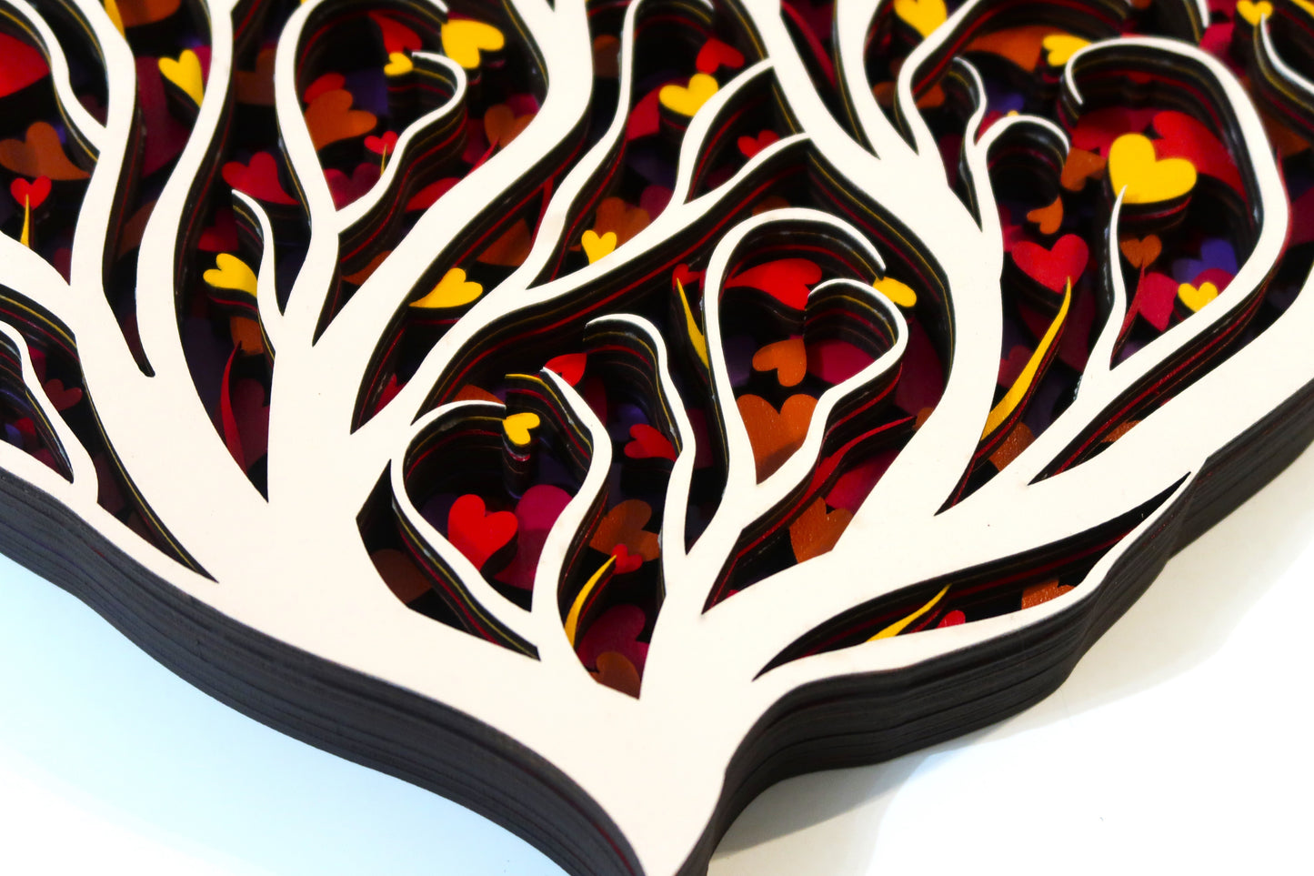 THE LOVE TREE 3-D LASER CUT MANDALA ZENTANGLE WALL ART