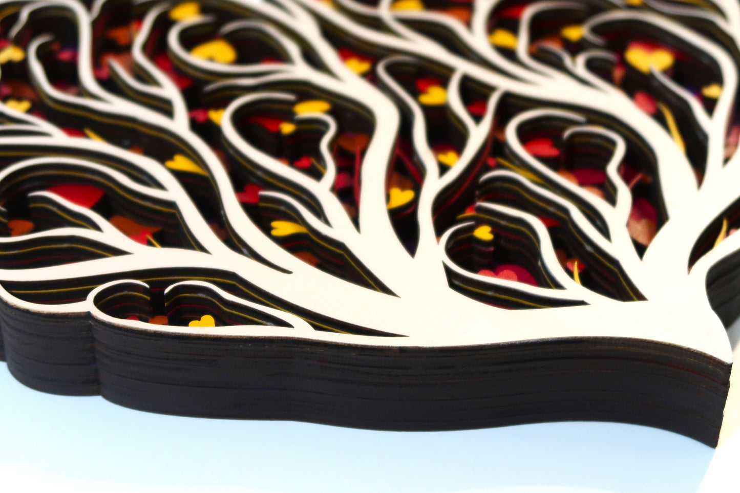 THE LOVE TREE 3-D LASER CUT MANDALA ZENTANGLE WALL ART