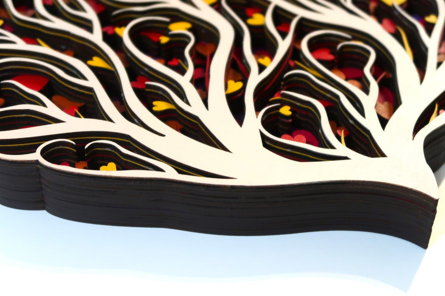 THE LOVE TREE 3-D LASER CUT MANDALA ZENTANGLE WALL ART