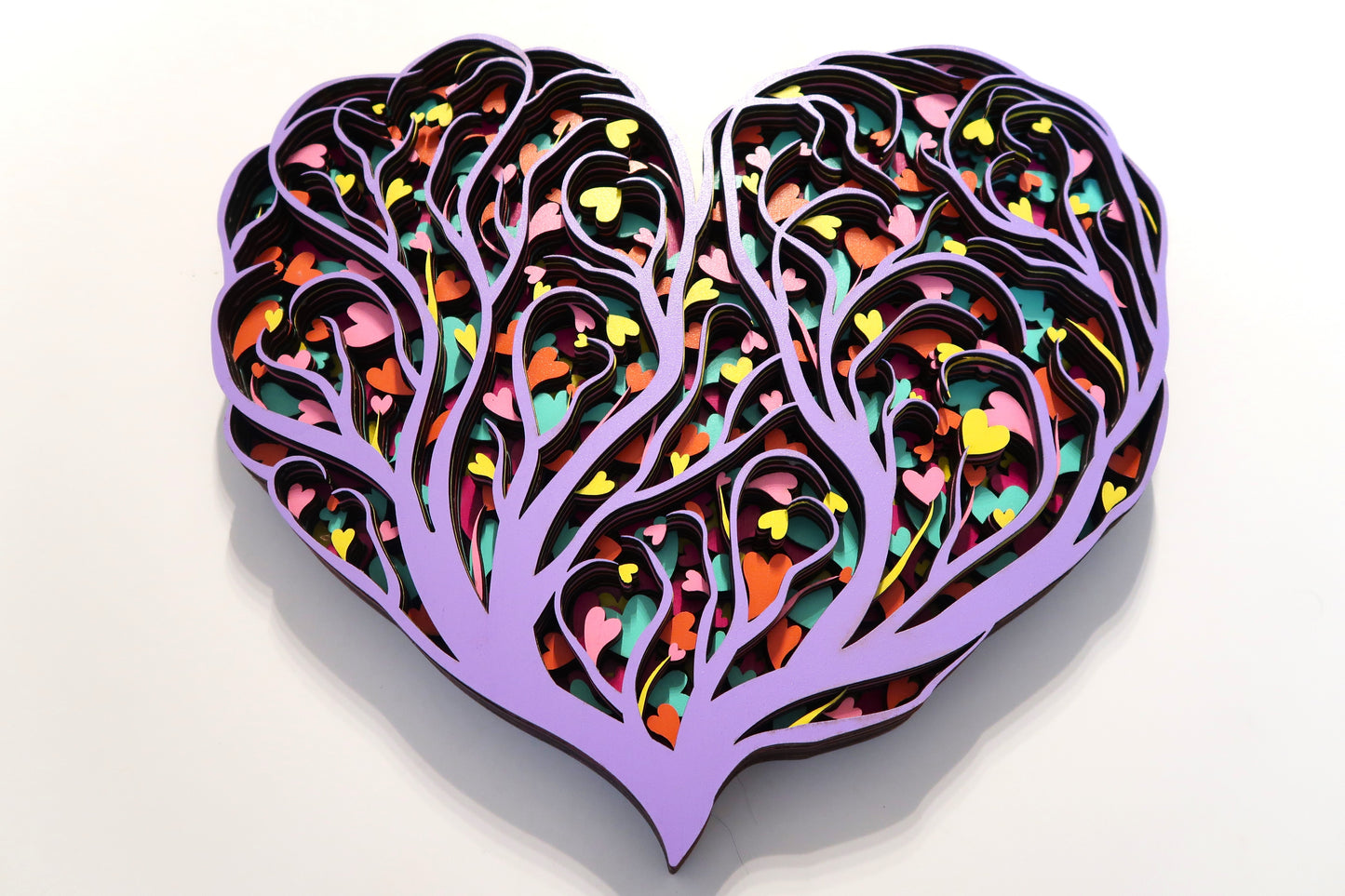 THE LOVE TREE 3-D LASER CUT MANDALA ZENTANGLE WALL ART (#2)