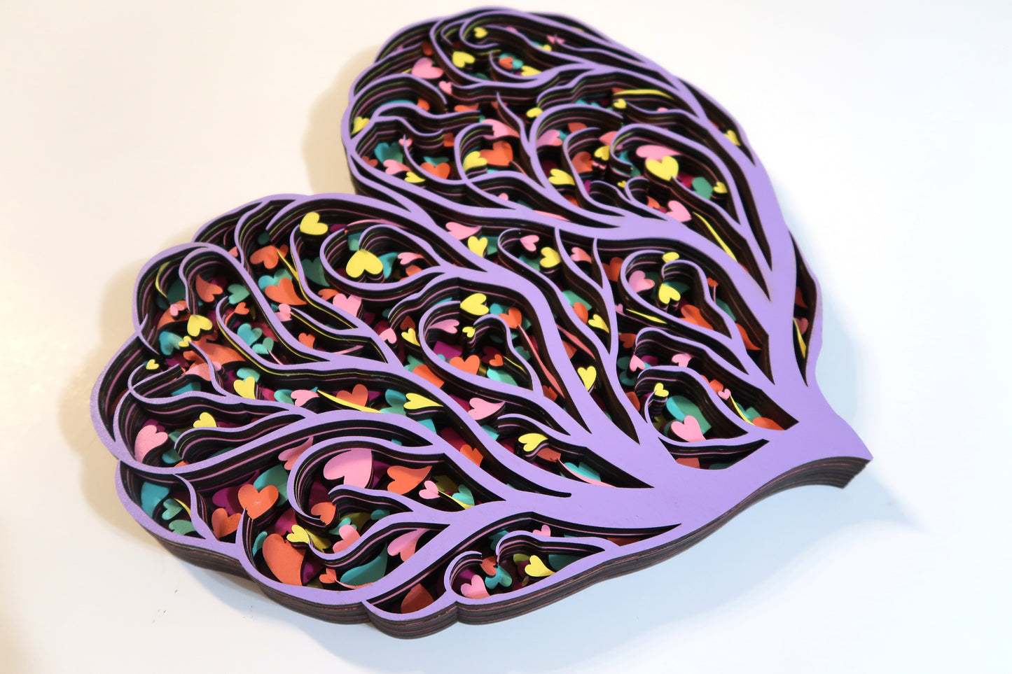 THE LOVE TREE 3-D LASER CUT MANDALA ZENTANGLE WALL ART (#2)