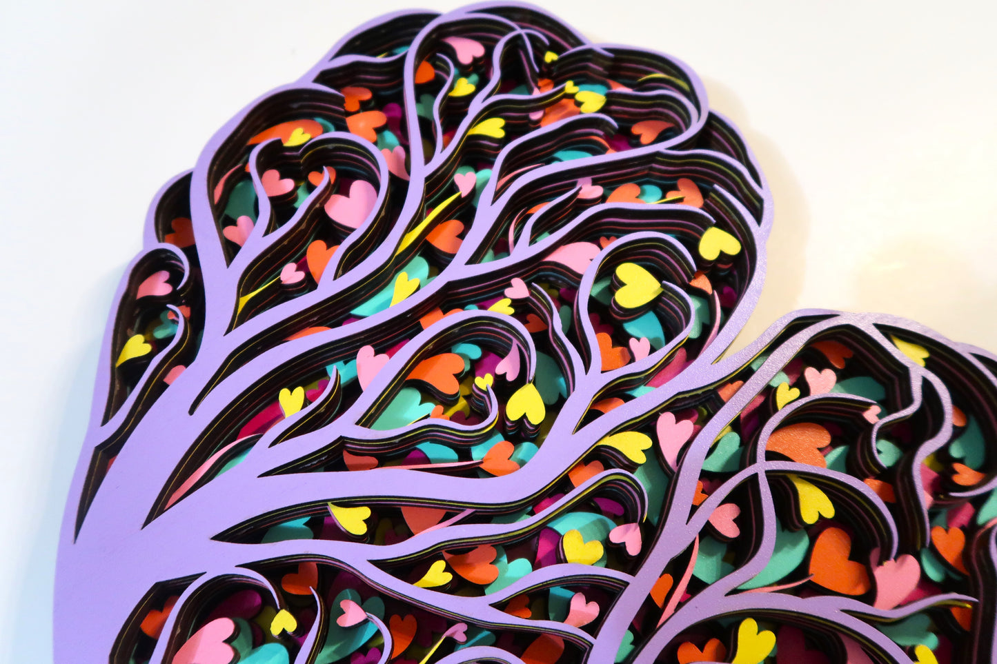 THE LOVE TREE 3-D LASER CUT MANDALA ZENTANGLE WALL ART (#2)