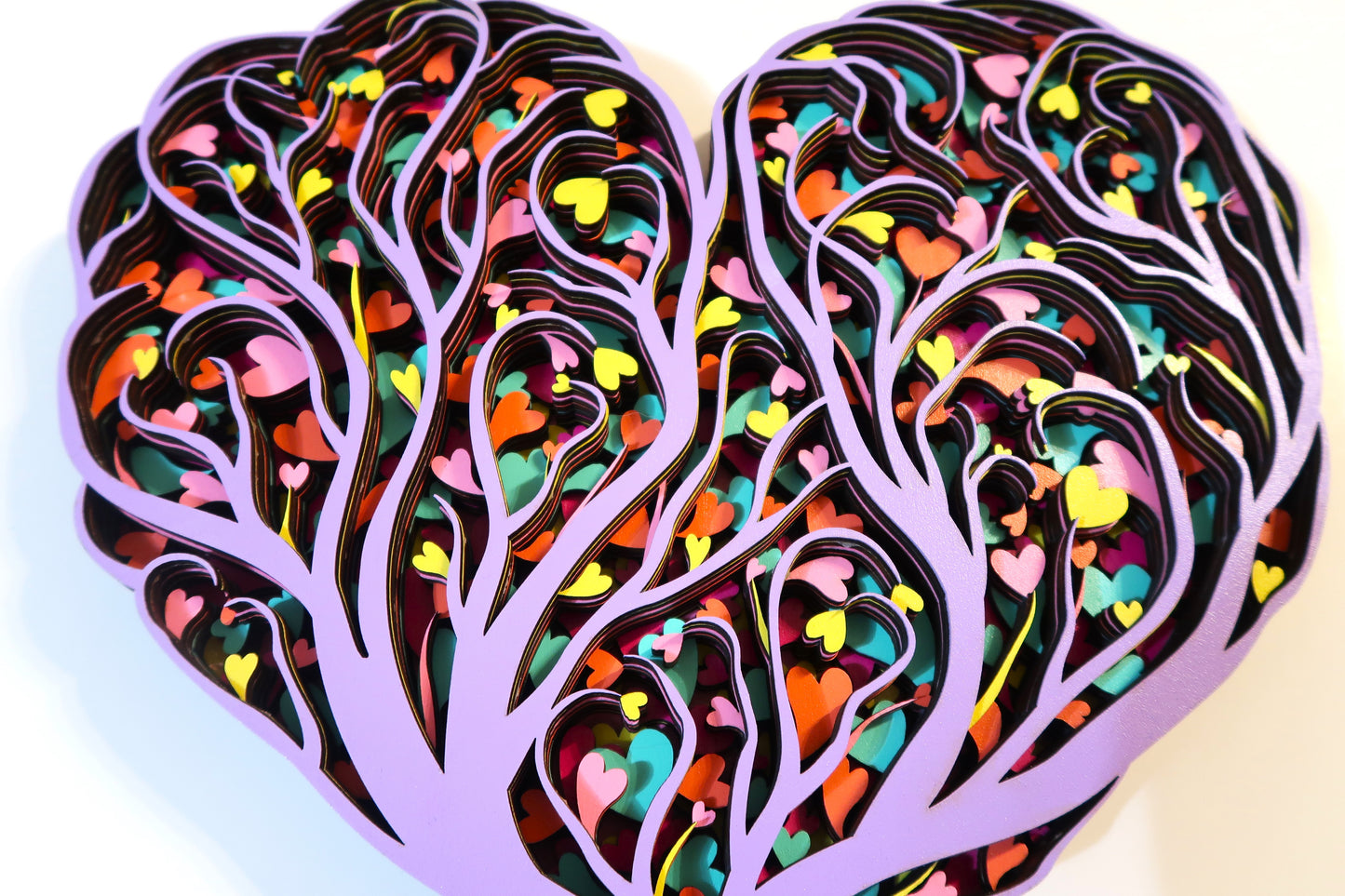 THE LOVE TREE 3-D LASER CUT MANDALA ZENTANGLE WALL ART (#2)