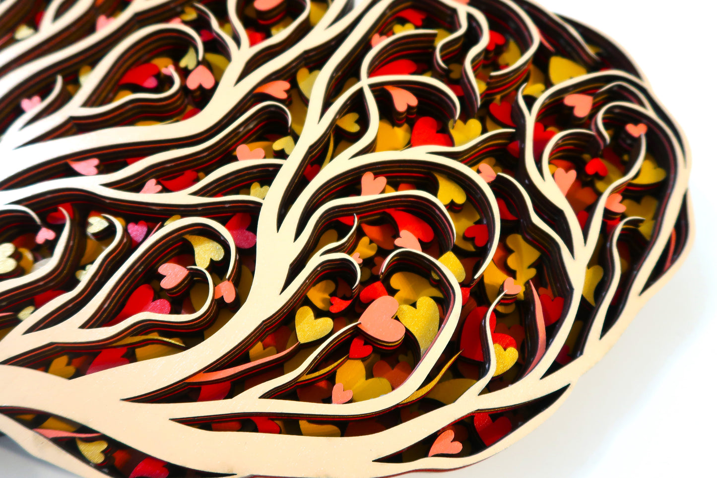 THE LOVE TREE 3-D LASER CUT MANDALA ZENTANGLE WALL ART #3