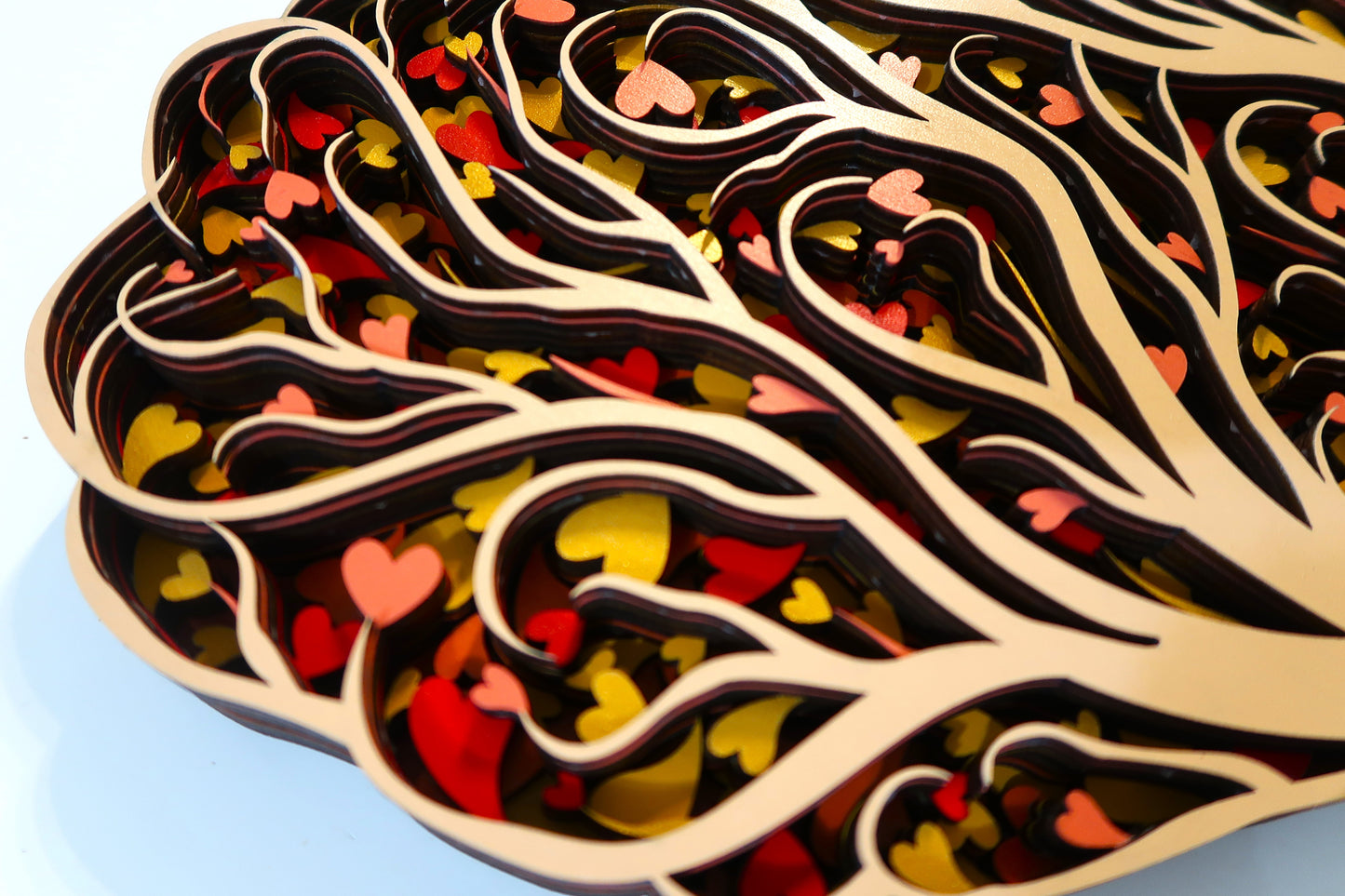 THE LOVE TREE 3-D LASER CUT MANDALA ZENTANGLE WALL ART #3