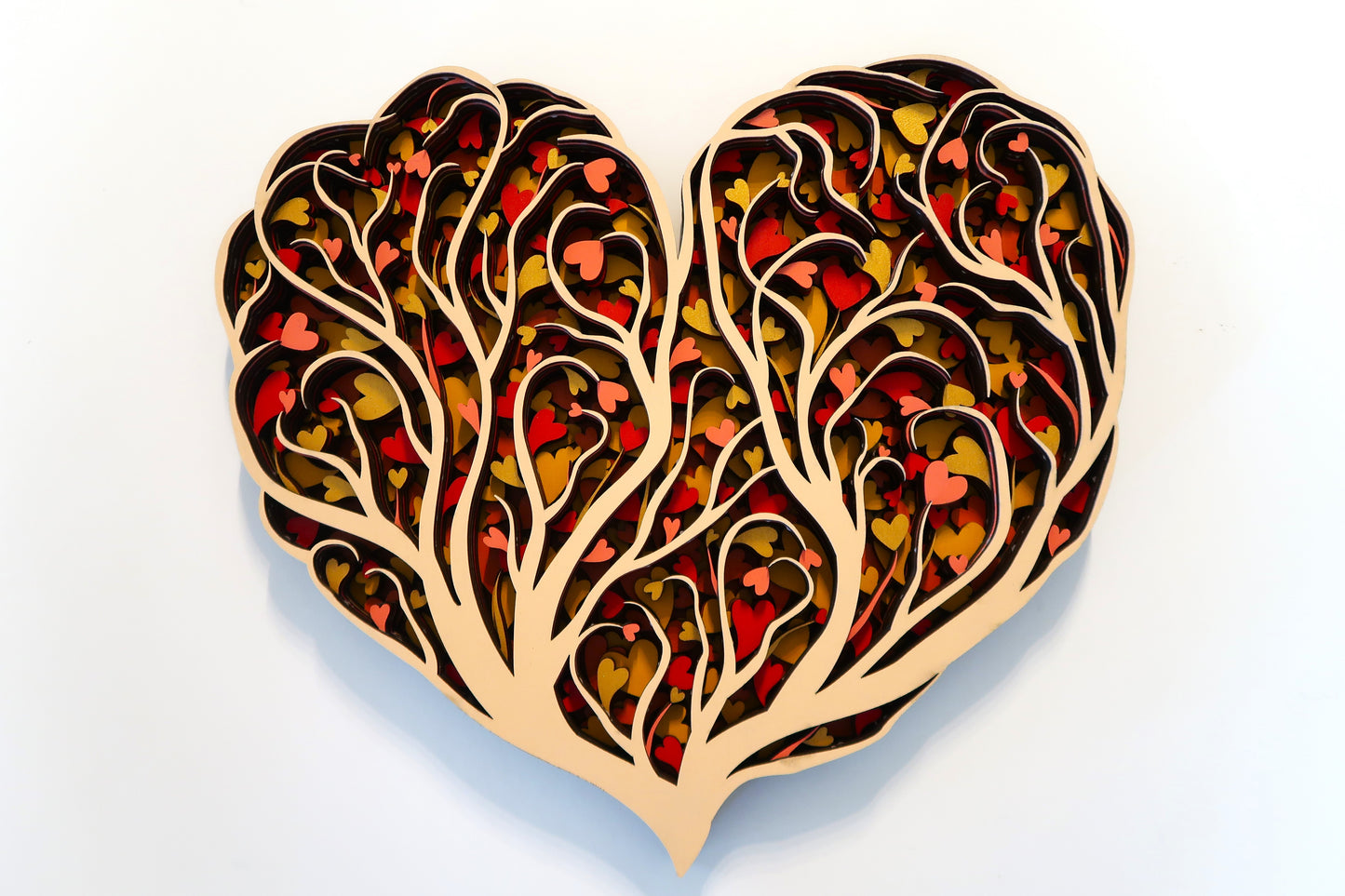 THE LOVE TREE 3-D LASER CUT MANDALA ZENTANGLE WALL ART #3