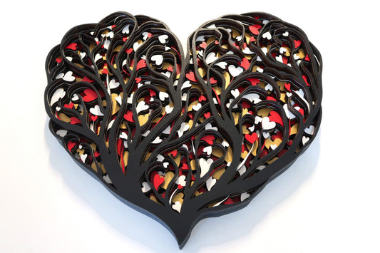 THE LOVE TREE 3-D LASER CUT MANDALA ZENTANGLE WALL ART #4