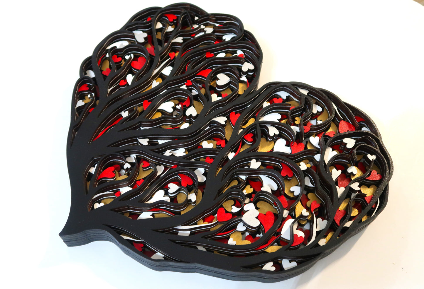 THE LOVE TREE 3-D LASER CUT MANDALA ZENTANGLE WALL ART #4