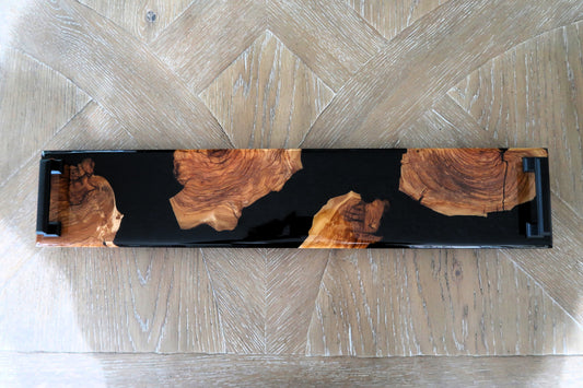 OLIVEWOOD & KOKUYO BLACK RESIN SUSHI/CHARCUTERIE/CHEESEBOARD