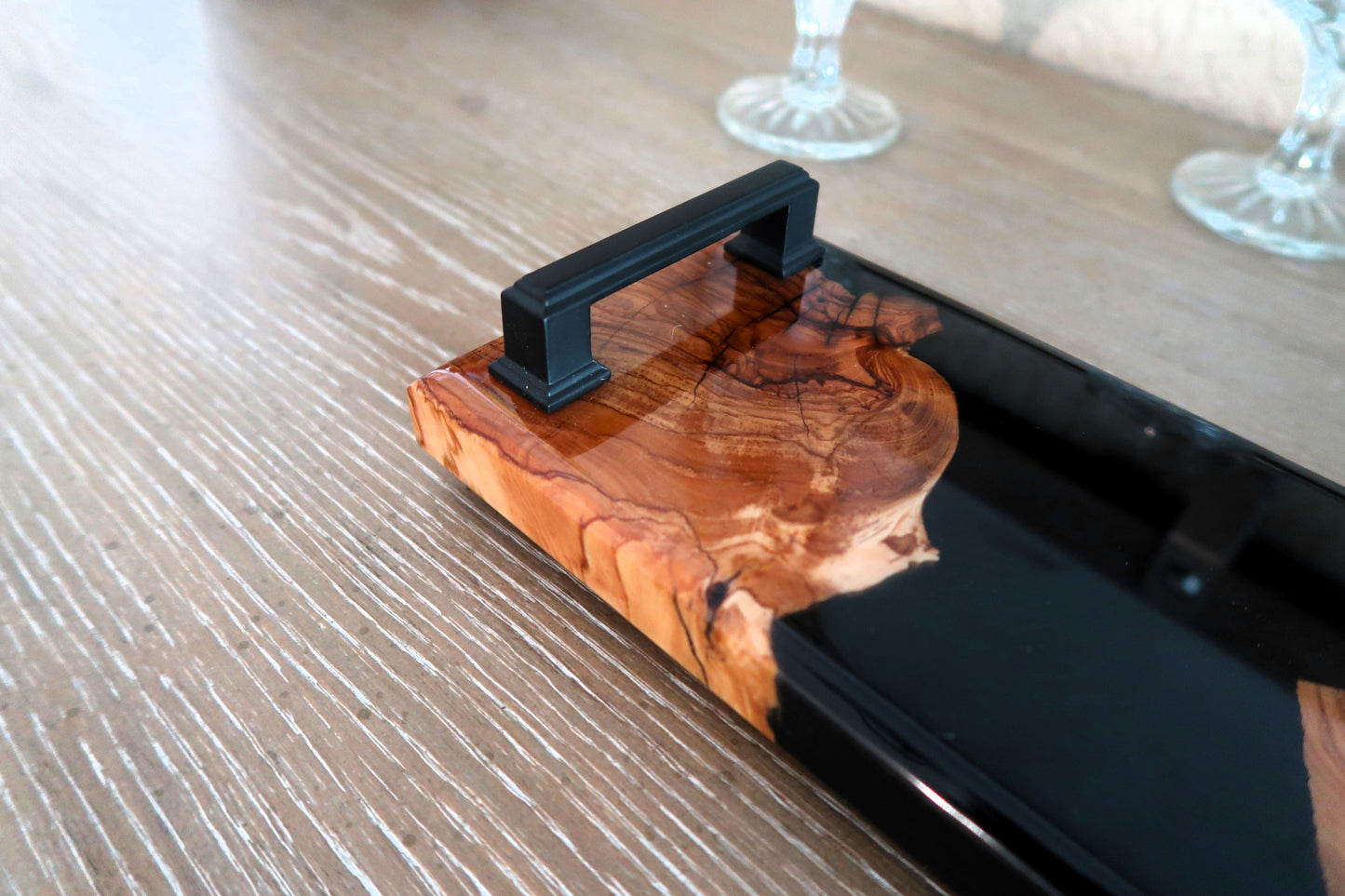 OLIVEWOOD & KOKUYO BLACK RESIN SUSHI/CHARCUTERIE/CHEESEBOARD