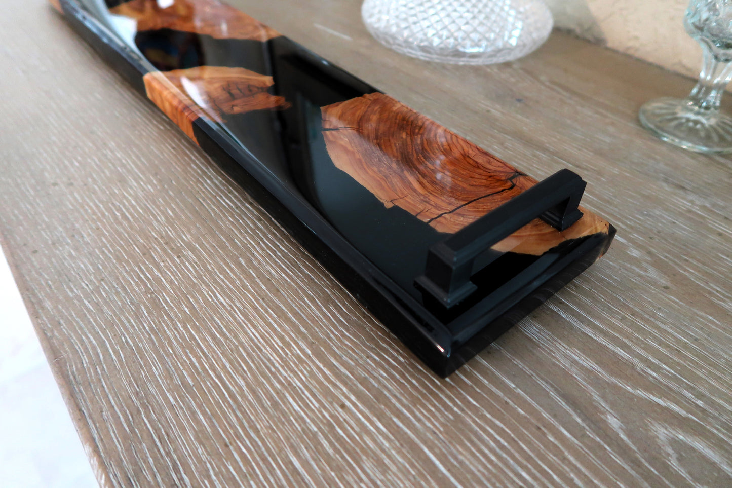 OLIVEWOOD & KOKUYO BLACK RESIN SUSHI/CHARCUTERIE/CHEESEBOARD