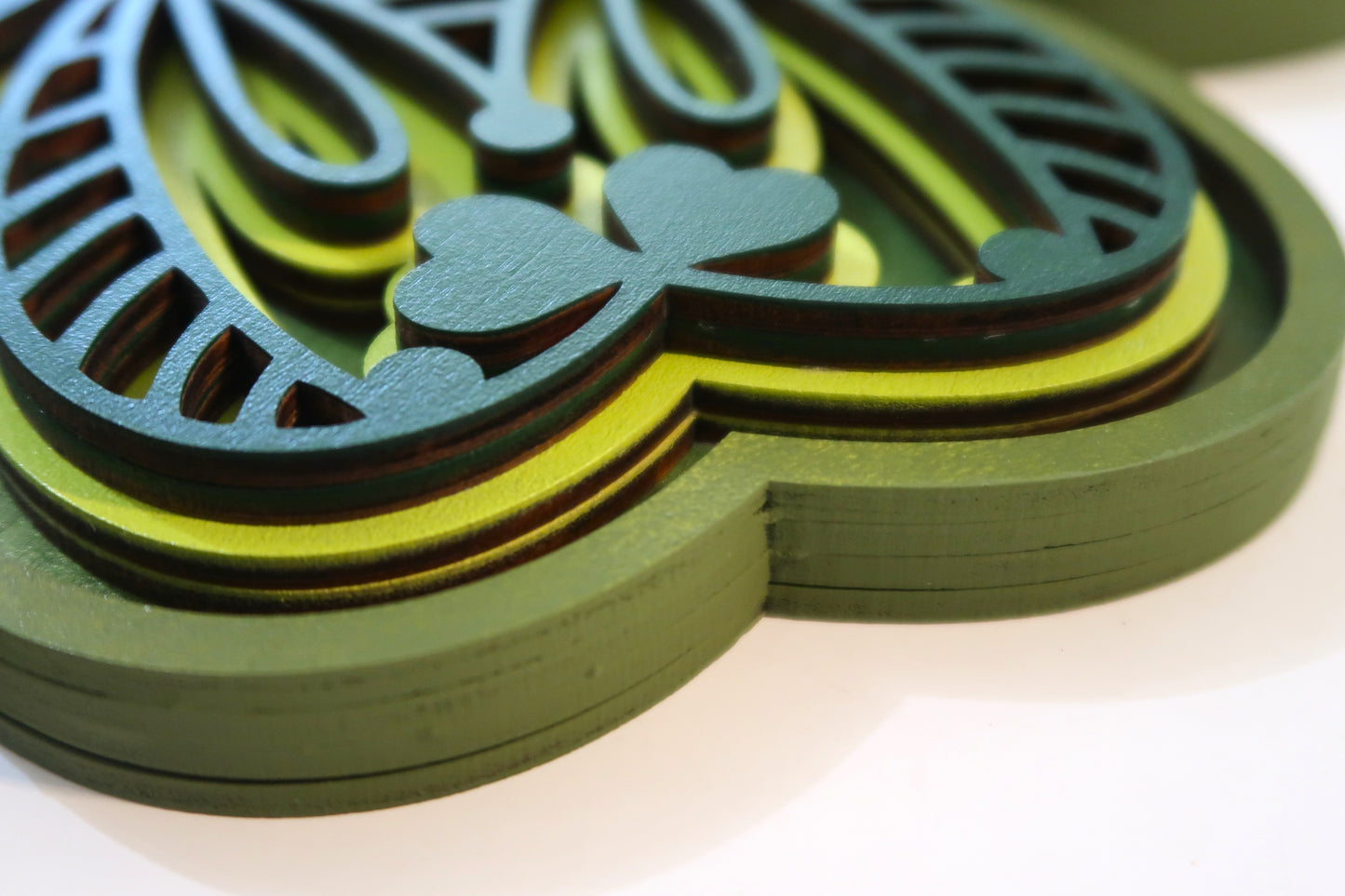 ST. PATRICKS DAY SHAMROCK 3D LAYERED WALL ART #2