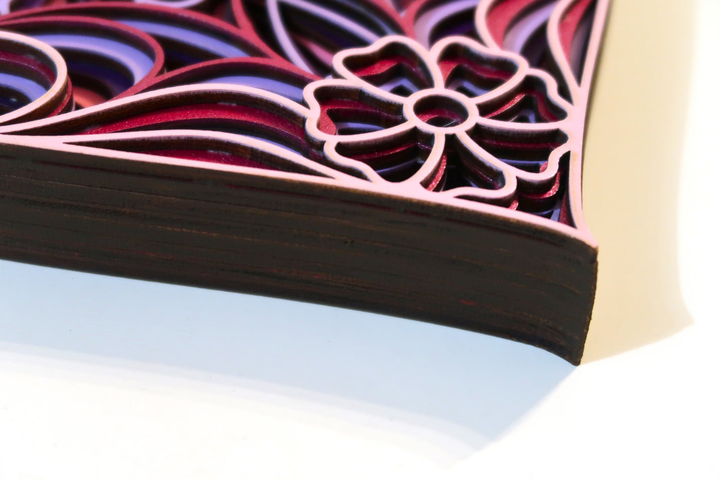 THE SPRING HEART 3-D LASER CUT MANDALA ZENTANGLE WALL ART #2