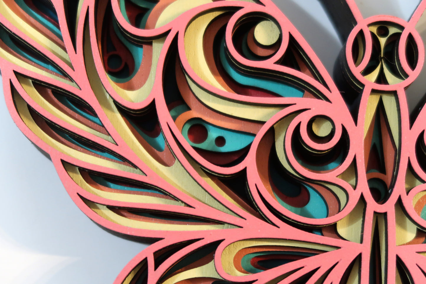 SPRING BUTTERFLY 3-D LAYERED WALL ART (Medium)