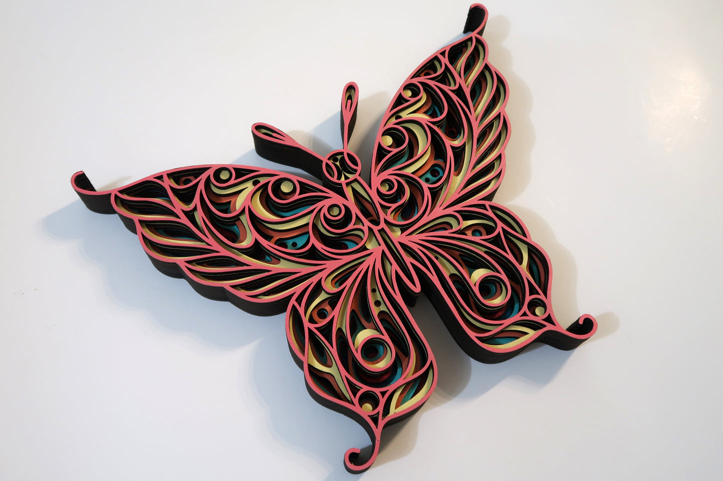 SPRING BUTTERFLY 3-D LAYERED WALL ART (Medium)