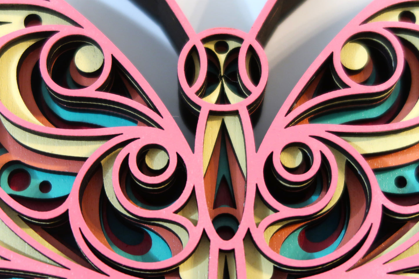 SPRING BUTTERFLY 3-D LAYERED WALL ART (Medium)