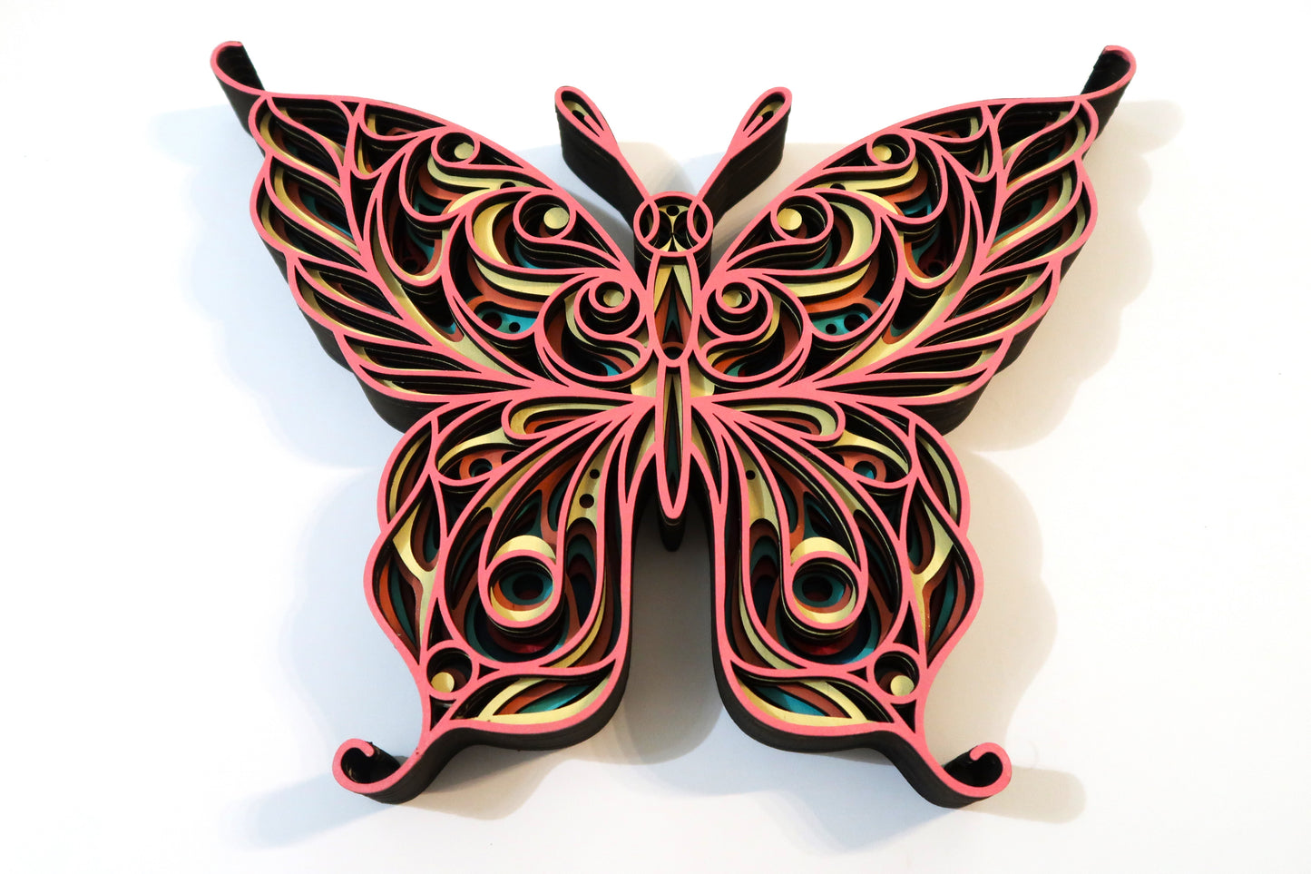 SPRING BUTTERFLY 3-D LAYERED WALL ART (Medium)