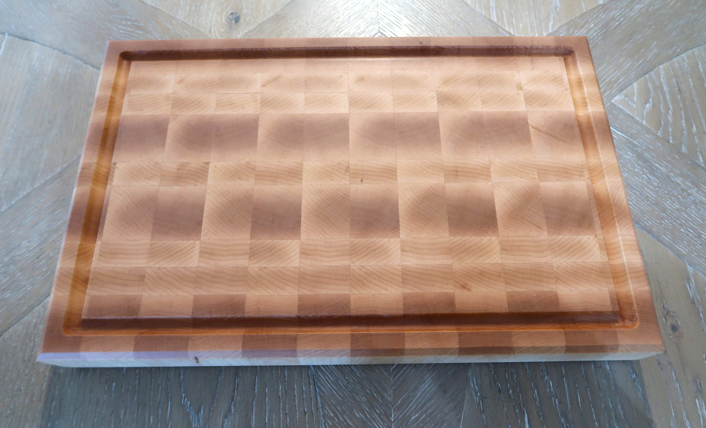 SOLID MAPLE END GRAIN BUTCHER BLOCK CUTTING BOARD