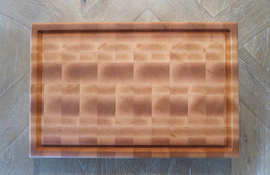 SOLID MAPLE END GRAIN BUTCHER BLOCK CUTTING BOARD